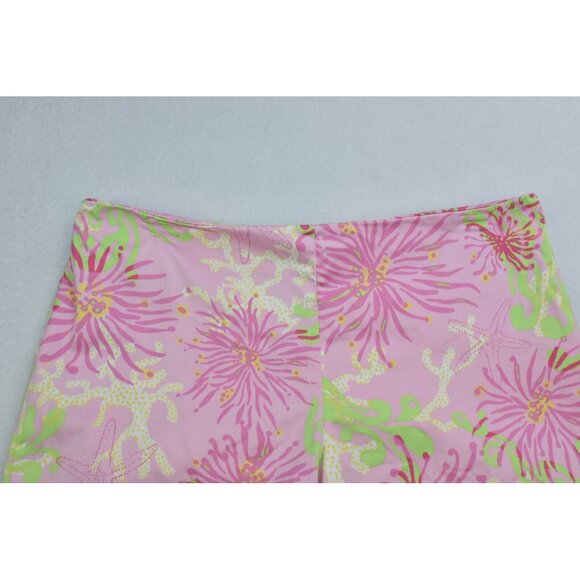 Lilly Pulitzer Resort Fit Women's Bermuda Size 6 Pink Starfish Shorts -Flaws- - Picture 3 of 13
